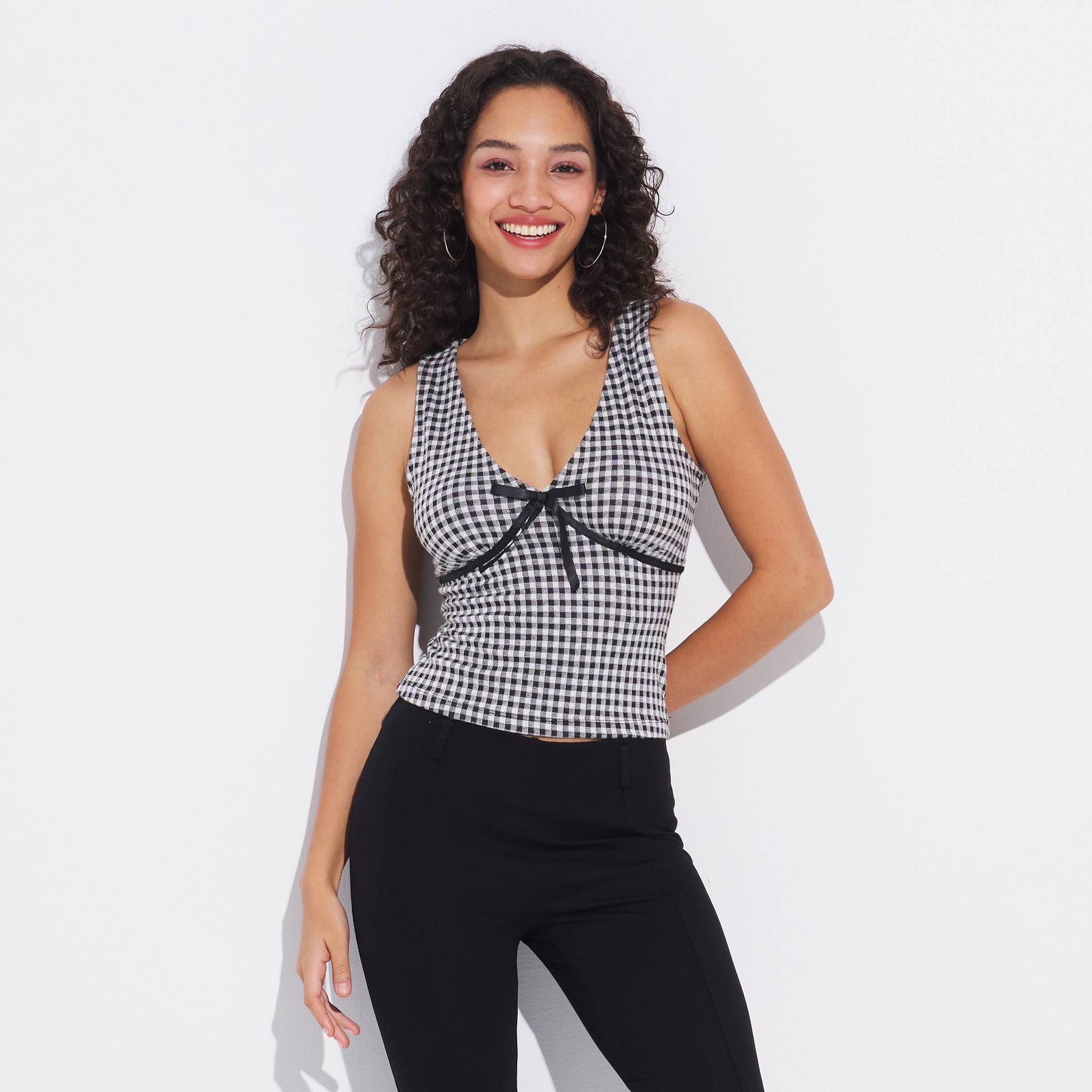 Women's Bow Front V-Neck Tank Top - Wild Fable™