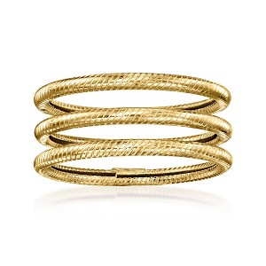 Ross-Simons 18kt Yellow Gold Jewelry Set: 3 Roped Rings - 1 of 4