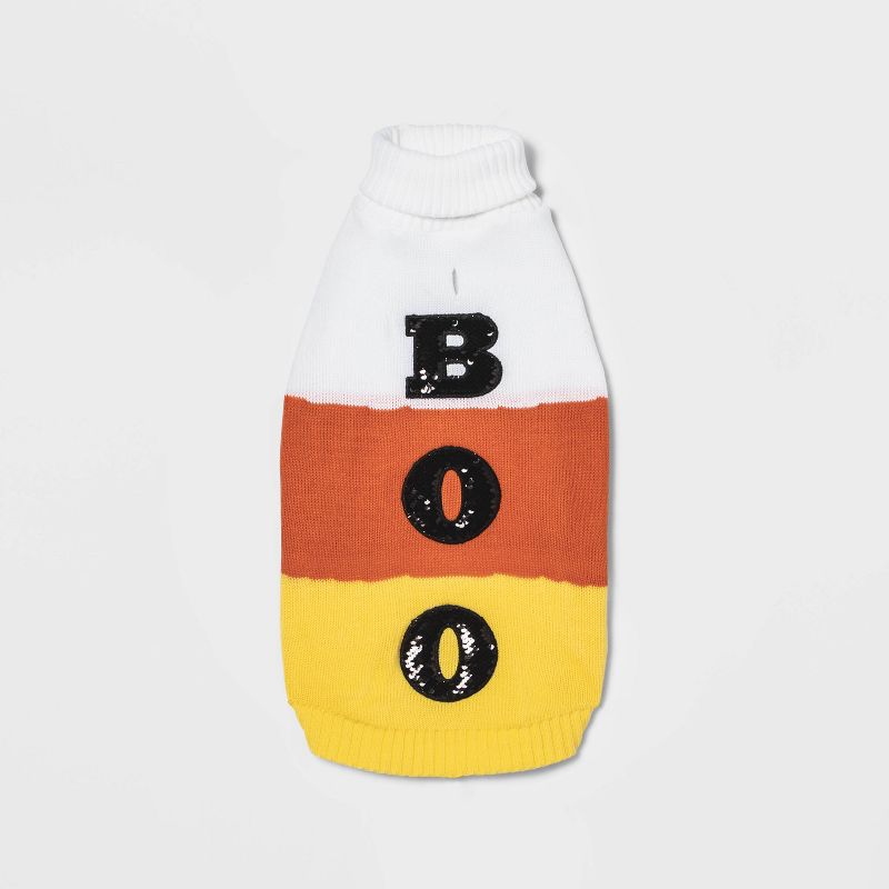 Halloween Candy Corn Boo Dog and Cat Sweater - Hyde & EEK! Boutique™, 2 of 11