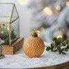 TopComfy Decorative Object Glass Christmas Ball Ornaments Glitter Painted Set for Holiday Decor, Gold, 3"*3"*3" - 3 of 4