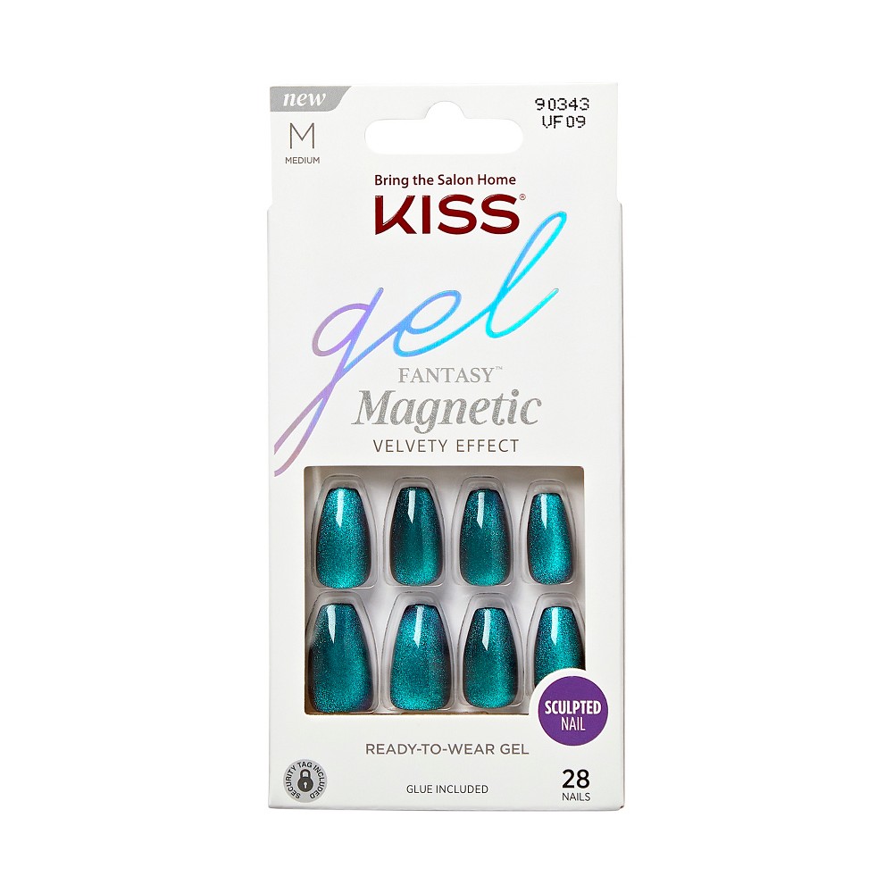 Photos - Manicure Cosmetics KISS Products gel Fantasy Magnetic Fake Nails - Chameleon - 31ct