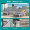 Aheaplus Outdoor Chaise Lounge Chair for Poolside Patio - 3 of 4
