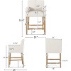 Upholstered Bar Stool Counter Stool Dining Chair Pub Stool, Beige-Merax - 4 of 4