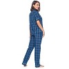 Ashford & Brooks Women's Woven Short Sleeve Shirt and Pajama Pants Set - 3 of 4