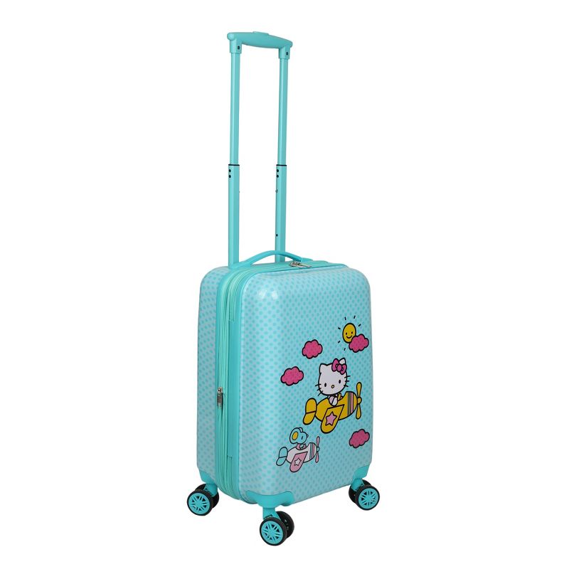 Hello Kitty Airplane 20” Kids' Carry-On Luggage With Wheels And Retractable Handle, 4 of 8