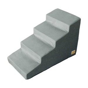 Artloge 3/4/5 Steps Pet Dog Stairs Sofa Side Dog Steps with Non-Slip Base & High Density Foam for Small Cat Puppy Disability Pet Aid - 1 of 4