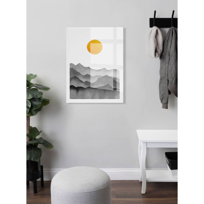 23&#34; x 31&#34; Mountain Range Silhouette by Cat Coquillette Unframed Wall Canvas Black/Yellow - Kate &#38; Laurel All Things Decor, 5 of 7