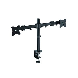 Double Articulated Dual Monitor Desk Mount, Black - 1 of 4