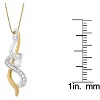 Haus of Brilliance Espira 10K Two-tone Gold 1/5 cttw Diamond Intertwined Swirl Pendant Necklace - 4 of 4