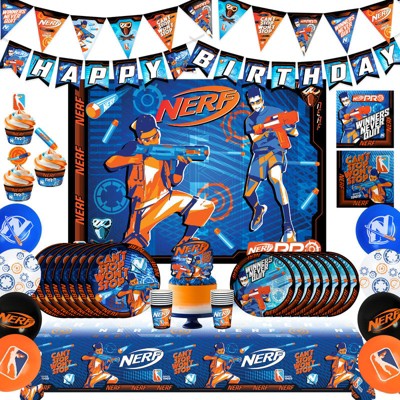 Treasures Gifted Nerf Party Supplies Ultimate Set for 24 Guests