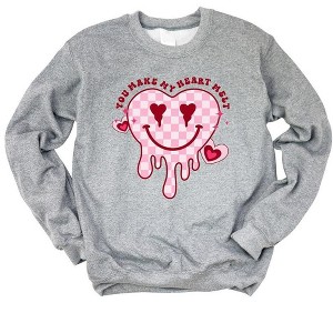 Simply Sage Market Women's Graphic Sweatshirt Make My Heart Melt - 1 of 3