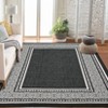 Modern Neutral Bordered Area Rugs, Soft Washable Solid Geometric Runner Rugs Living Room Bedroom Dining Nursery Apartment Dorm Office Farmhouse Decor - 2 of 4