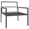 vidaXL 3 Piece Patio Lounge Set with Cushions Anthracite Steel - 4 of 4