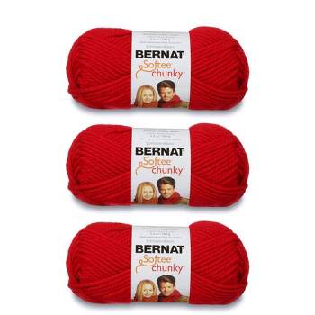 Bernat Super Value Yarn, 3 Pack, Burgundy 3 Count