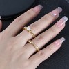 Queena Sterling Silver White Gold Wedding Ring Set for Women Cz Engagement Ring Eternity Band Ginger Lyne Collection - 4 of 4