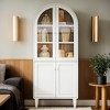 Hommoo 68" Tall Arched Bookcase - 2 of 4