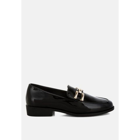 Женские туфли London Rag Womens Revanta Patent Faux Leather Loafers 7