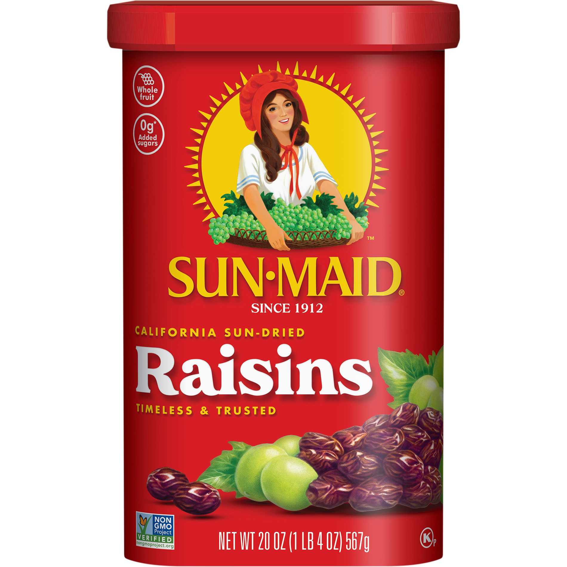 Sun-Maid California Sun-Dried Raisins Canister - 20oz
