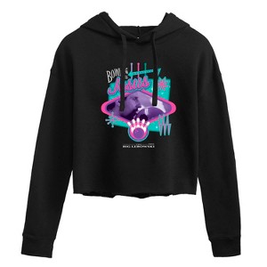 Women's The Big Lebowski Bowling With Jesus Cropped Graphic Hoodie - Black - Medium - 1 of 3