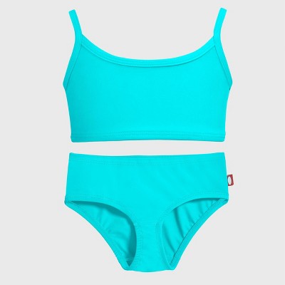 City Threads Girls UPF 50+ Bikini 2-Piece Swimsuit Set, Turquoise, 5 — фото 2