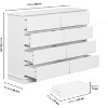 8-Drawer Storage Cabinet, Chest of Drawers with Deep Drawers, Large Wide-Top Closet for Living Room, Hallway, Children's Room - 2 of 4