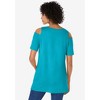 Woman Within Women's Plus Size Short-Sleeve Cold-Shoulder Tee - image 3 of 4