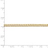 Black Bow Jewelry 3mm, 14k Yellow Gold, Open Concave Curb Chain Bracelet - 4 of 4