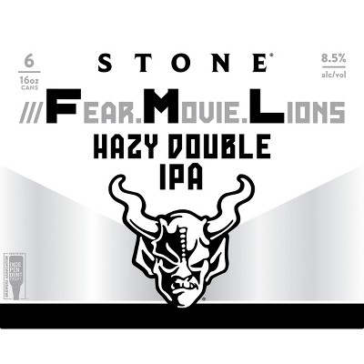 Stone ///Fear.Movie.Lions Double IPA Beer - 4pk/16 fl oz Cans