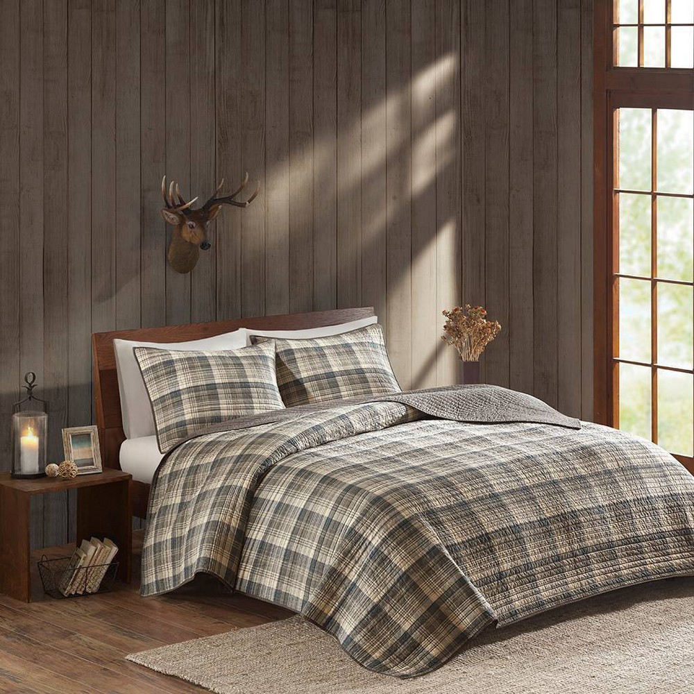 Photos - Duvet King/California King Tasha Quilt Mini Set - Tan