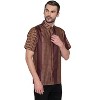 HAPPY BAY Men's Hawaiian Shirts Short Sleeve Button Down Shirt Mens Holiday Shirts Linen Effect Beach Casual Holiday Shirts for Men - 4 of 4