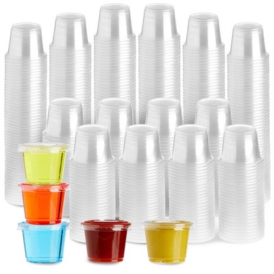 100ct Bulk Clear Disposable Plastic Shot Glasses Jelly Cups Tumblers Party Event