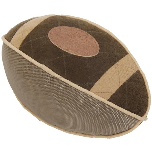 Pet Life Pugskin Durable Oxford Nylon and Mesh Plush Squeaky Football Dog Toy - image 1 of 1