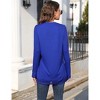 Womens Tops Long Sleeve Tunic Tops for Women Plus Size Square Neck T Shirt Solid Color Fall Lace Blouse - 2 of 4