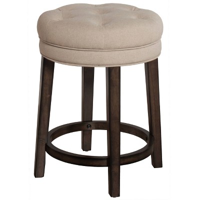 25" Fairfox Swivel Counter Height Barstool White/ecru - Hillsdale ...