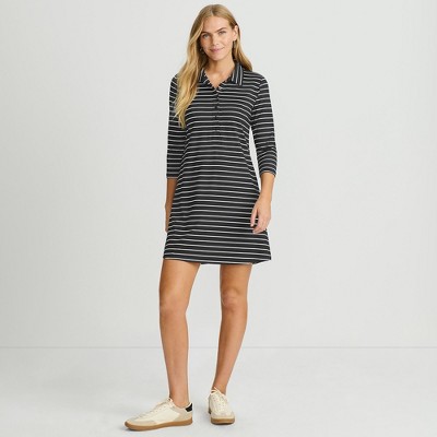 Lands' End Women's Active 3/4 Sleeve Polo Dress