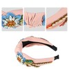 Unique Bargains Women's Bling Vintage Flowers Rhinestone Flannel Wide Edge Headband 4.92"x1.77" 1 Pc - 3 of 4