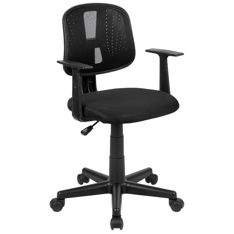 Flash Furniture Flash Fundamentals Mid-Back Mesh Swivel Task Office Chair with Pivot Back and Arms, 1 of 15