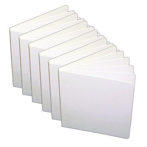 Ashley Blank Chunky Board Book, 6 x 8 Portrait, 6 Sheets Per Book, White,  Pack of 6