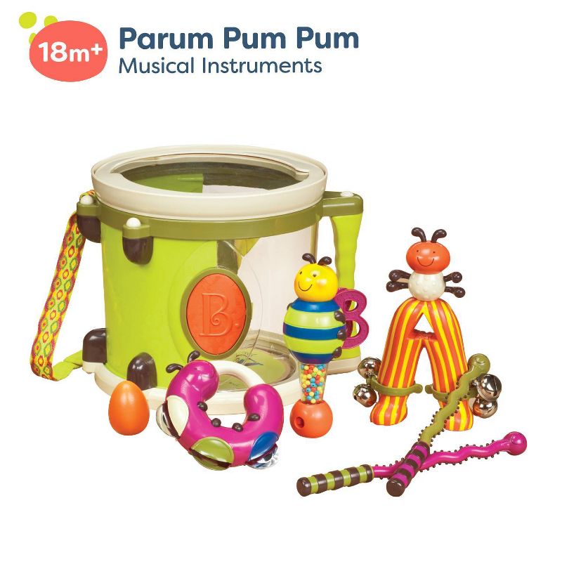 B. toys Toy Drum Set 7 Instruments - Parum Pum Pum, 4 of 14