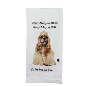 E & S Imports 26.0 Inch Buff Cocker Spaniel Kitchen Towel Dog Puppy Paw Kitchen Towel - 1 of 3