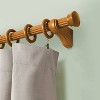 1-3/8 Wood Rod Pole Lumi Home Furnishings M&M Single Curtain Rod Bracket 2ct Heritage Oak - 4 of 4