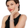 Ross-Simons 0.11 ct. t.w. Diamond Station Bangle Bracelet in Sterling Silver and 14kt Yellow Gold - 2 of 4