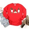 Simply Sage Market Leopard Gnomes Garment Dyed Long Sleeve - 2XL - Red - 3 of 4