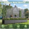 SpassWay 72"H Metal Planter Box with Trellis Raised Garden Bed with Arbor Privacy Screen with Wheels - 4 of 4