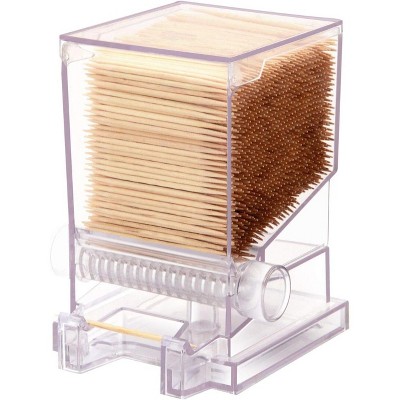 Toothpick Dispenser Clear Restaurant-Style, Simple and Functional Toothpick Holder for Kitchen, Dining, or Office