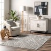 Nuloom Lessie Geometric 5x8 Indoor/Outdoor Area Rug for Living Room Patio Deck Front Porch Kitchen, Grey - 2 of 4