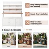 GDFStudio 50"W Fir Wood Garden Workstation with 2 Cabinets and 3 Side Hooks, White - 4 of 4