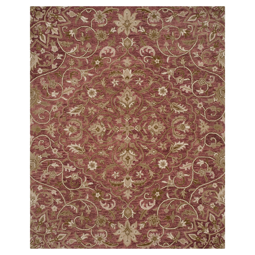 Rose/Taupe Botanical Tufted Area Rug - (6'x9') - Safavieh