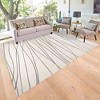Gertmenian Kielo Bardi Modern Lines Ivory Black Polyester Indoor Area Rug - 2 of 4