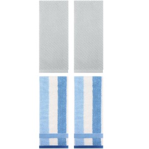 REGALWOVEN 4 Pcs Cotton Soft Comfortable Absorbent Striped Hand Towel - 1 of 4